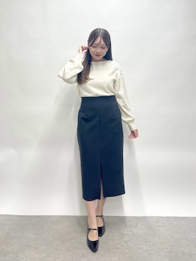 「ナロースカート」｜Rikoさん（レディース・158cm）の秋コーディネート