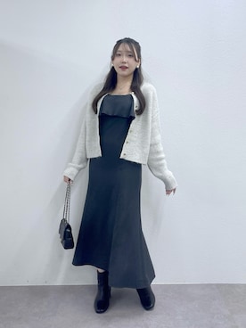 「アイテム（ワンピース/ドレス）」を使った、Rikoさん（レディース・158cm）の秋コーディネート