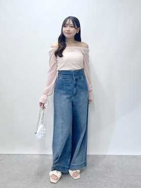 「フロッキーチュール」｜Rikoさん（レディース・158cm）の夏コーディネート