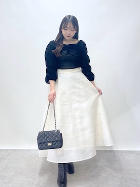 「フロッキーチュール」｜Rikoさん（レディース・158cm）の夏コーディネート