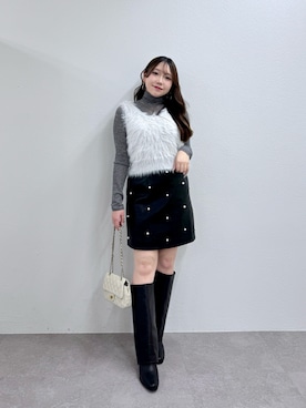 「パール」｜Rikoさん（レディース・158cm）の冬コーディネート