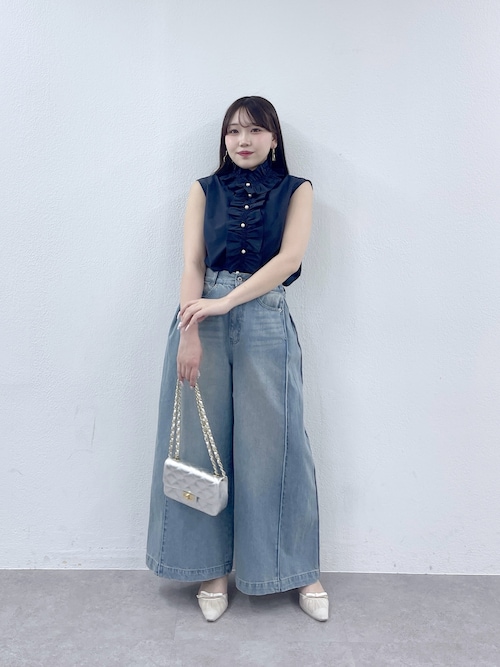 美シルエット】スーパーワイドデニム（デニムパンツ）｜La boutique