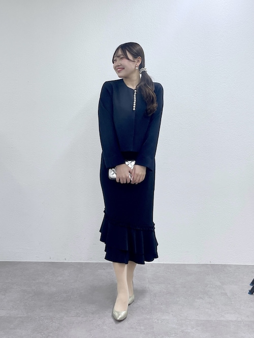 セール】【今すぐお届け！・美シルエット】アシメラッフルジャージ