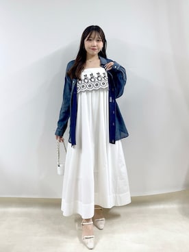 「スカラップ」｜Rikoさん（レディース・158cm）の夏コーディネート