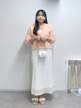 「アイテム（カーディガン/ボレロ）」を使った、Rikoさん（レディース・158cm）の夏コーディネート