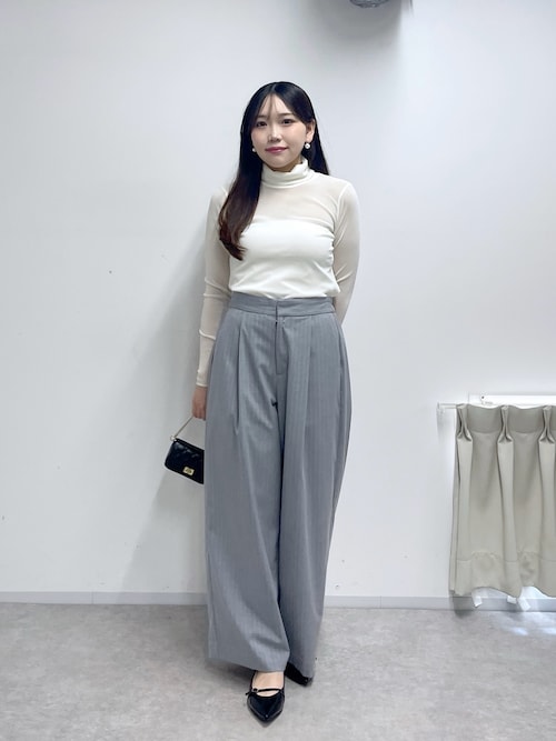 セール】【着回し力・女っぽタートル】フロッキーチュールタートル