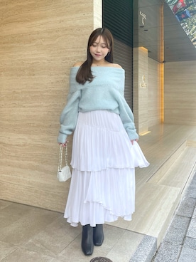 「ミントグリーン」｜Rikoさん（レディース・158cm）の秋コーディネート