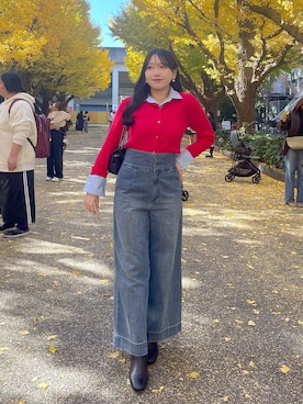 Rikoさん（レディース・158cm）の冬コーディネート