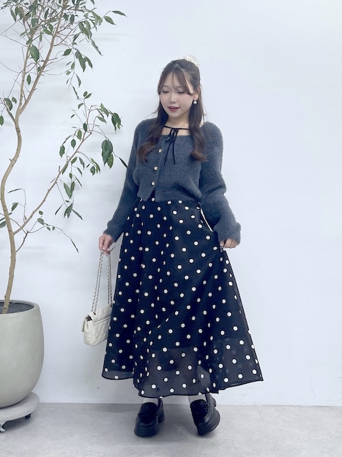 セール】【名品・最強着映え】ドットオーガンサーキュラースカート