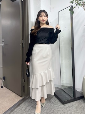 「ベージュスカート」｜Rikoさん（レディース・158cm）の夏コーディネート