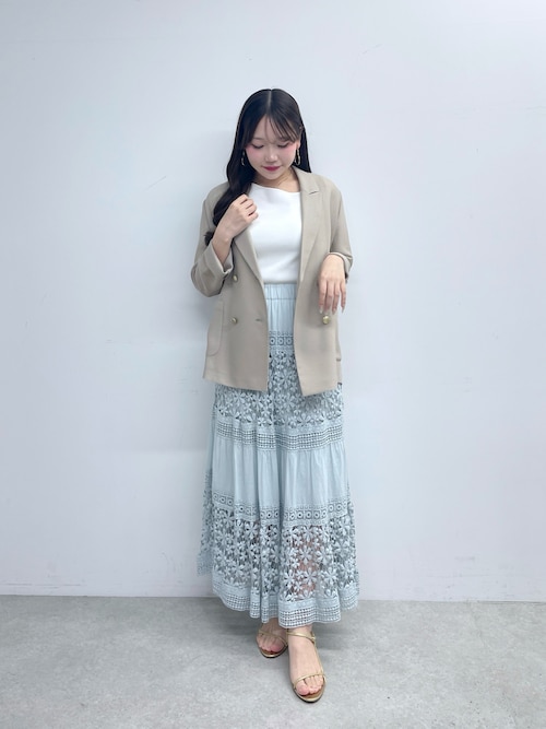 セール】【復刻！】コットンレースティアードマキシスカート（スカート