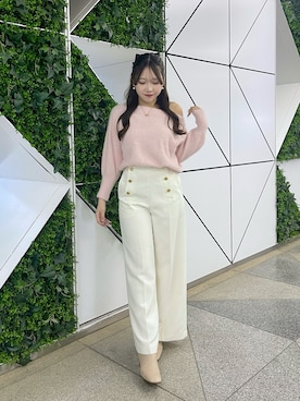 「ピンクニット」｜Rikoさん（レディース・158cm）の秋コーディネート