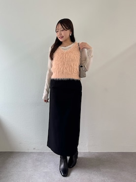 「ナロースカート」｜Rikoさん（レディース・158cm）の秋コーディネート