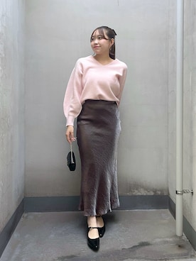 「ナロースカート」｜Rikoさん（レディース・158cm）の秋コーディネート