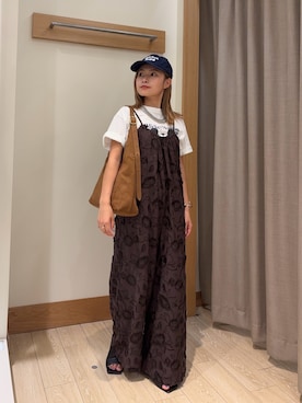 「アイテム（サロペット/オーバーオール）」を使った、rinrinさん（レディース・157cm）の夏コーディネート