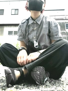 「UNIQLOU」｜ごだ(*∵*)さん（レディース・158cm）の夏コーディネート