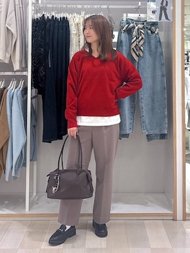 「GLOBAL WORK（グローバルワーク）のアイテム（ベスト）」を使った、asamiさん（レディース・161cm）の秋コーディネート