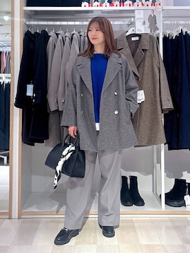 「アイテム（その他ヘアアクセサリー）」を使った、asamiさん（レディース・161cm）の冬コーディネート