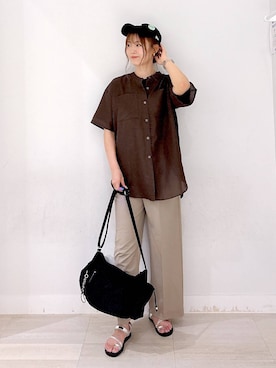「ウツクシルエット_GLOBAL WORK」｜asamiさん（レディース・161cm）の夏コーディネート