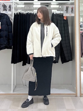 「GLOBAL WORK（グローバルワーク）のアイテム（ブルゾン）」を使った、asamiさん（レディース・161cm）の秋コーディネート