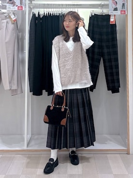 「GLOBAL WORK（グローバルワーク）のアイテム（スカート）」を使った、asamiさん（レディース・161cm）の秋コーディネート