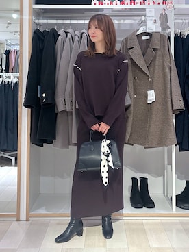 「アイテム（その他ヘアアクセサリー）」を使った、asamiさん（レディース・161cm）の冬コーディネート