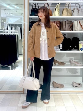 「GLOBAL WORK（グローバルワーク）のエアかるクラシックスニーカー/135751（スニーカー、グレー系）」を使った、asamiさん（レディース）の春コーディネート