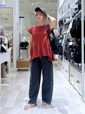 「GLOBAL WORK（グローバルワーク）のアイテム（帽子）」を使った、asamiさん（レディース・161cm）の夏コーディネート