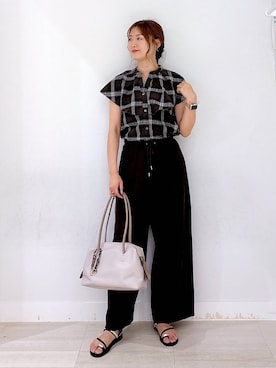 「GLOBAL WORK（グローバルワーク）のアイテム（パンツ）」を使った、asamiさん（レディース・161cm）の夏コーディネート