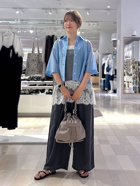 「GLOBAL WORK（グローバルワーク）のアイテム（トップス）」を使った、asamiさん（レディース・161cm）の夏コーディネート
