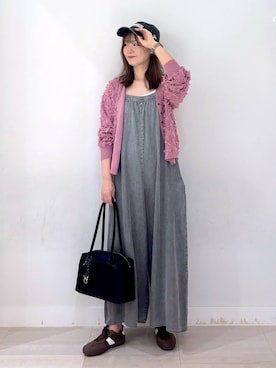 「ラフ」｜「アイテム（サロペット/オーバーオール）」を使った、asamiさん（レディース・161cm）の夏コーディネート