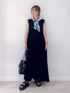 「GLOBAL WORK（グローバルワーク）のアイテム（ワンピース/ドレス）」を使った、asamiさん（レディース・161cm）の夏コーディネート