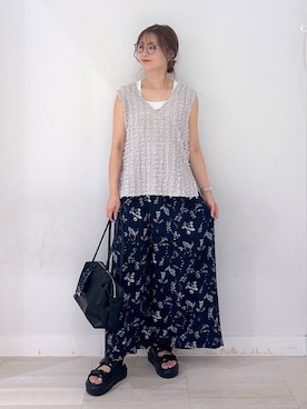 「GLOBAL WORK（グローバルワーク）のアイテム（ワンピース/ドレス）」を使った、asamiさん（レディース・161cm）の夏コーディネート