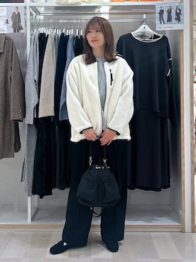 「GLOBAL WORK（グローバルワーク）のふわふわHugmeドルマンプルオーバー/595406（ニット/セーター）」を使った、asamiさん（レディース・161cm）の秋コーディネート