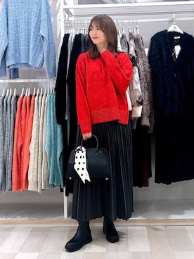 「アイテム（その他ヘアアクセサリー）」を使った、asamiさん（レディース・161cm）の冬コーディネート