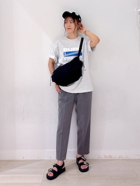 「ウツクシルエット_GLOBAL WORK」｜asamiさん（レディース・161cm）の夏コーディネート