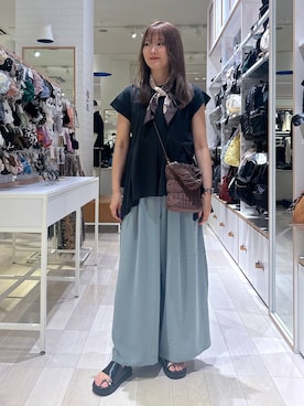 「GLOBAL WORK（グローバルワーク）のアイテム（トップス）」を使った、asamiさん（レディース・161cm）の夏コーディネート
