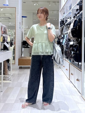 「GLOBAL WORK（グローバルワーク）のシルバーカラーチョーカー/597832（ネックレス、シルバー系）」を使った、asamiさん（レディース）の夏コーディネート