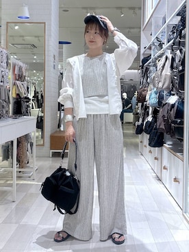 「GLOBAL WORK（グローバルワーク）のアイテム（帽子）」を使った、asamiさん（レディース・161cm）の夏コーディネート