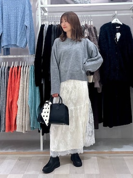 「アイテム（その他ヘアアクセサリー）」を使った、asamiさん（レディース・161cm）の冬コーディネート