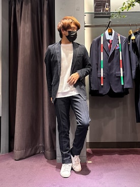 「アイテム（デニムジャケット）」を使った、kenta5351さん（メンズ・165cm）の夏コーディネート