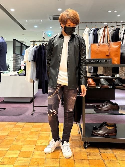 5351 プールオム 牛革レザーシャツ 5351 POUR LES HOMMES シャツ 「シンセレザー」エコレザー 長袖