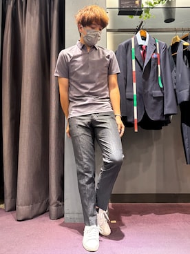 「アイテム（ポロシャツ）」を使った、kenta5351さん（メンズ・165cm）の夏コーディネート