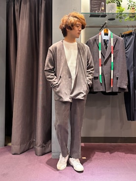 「アイテム（ノーカラージャケット）」を使った、kenta5351さん（メンズ・165cm）の秋コーディネート