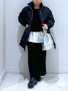 「アイテム（ダウンジャケット/コート）」を使った、Hina ママ さん（レディース・147cm）の秋コーディネート
