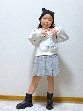 Hina ママ さん（キッズ・121cm）の冬コーディネート