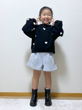 「アイテム（ブーツ）」を使った、Hina ママ さん（キッズ・115cm）の秋コーディネート