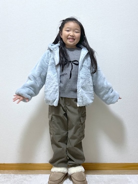 「アイテム（ブルゾン）」を使った、Hina ママ さん（キッズ・115cm）の秋コーディネート