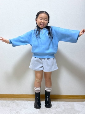 「アイテム（シューズ）」を使った、Hina ママ さん（キッズ・115cm・40代）の秋コーディネート