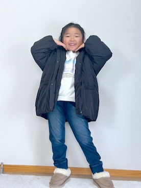 Hina ママ さん（キッズ・121cm・40代）の冬コーディネート